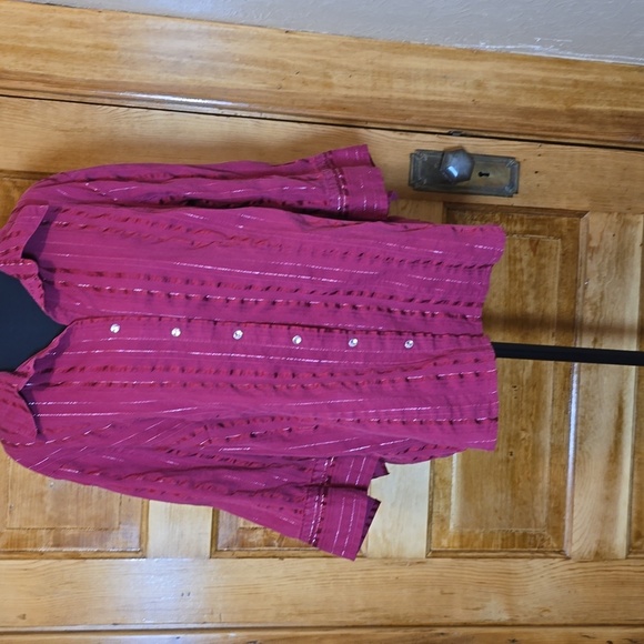 Gitano Red 3/4 Sleeve Top 18/20 - Picture 1 of 5
